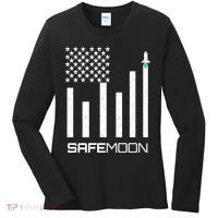 Safemoon To The Moon Crypto Blockchain Flag Women's Long Sleeve Shirt thumb 0