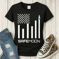 Safemoon To The Moon Crypto Blockchain Flag Women's T-Shirt thumb 3