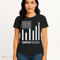 Safemoon To The Moon Crypto Blockchain Flag Women's T-Shirt thumb 4
