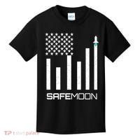 Safemoon To The Moon Crypto Blockchain Flag Kids T-Shirt thumb 0