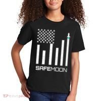 Safemoon To The Moon Crypto Blockchain Flag Kids T-Shirt thumb 2