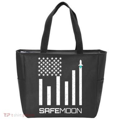 Safemoon To The Moon Crypto Blockchain Flag Tote Bag