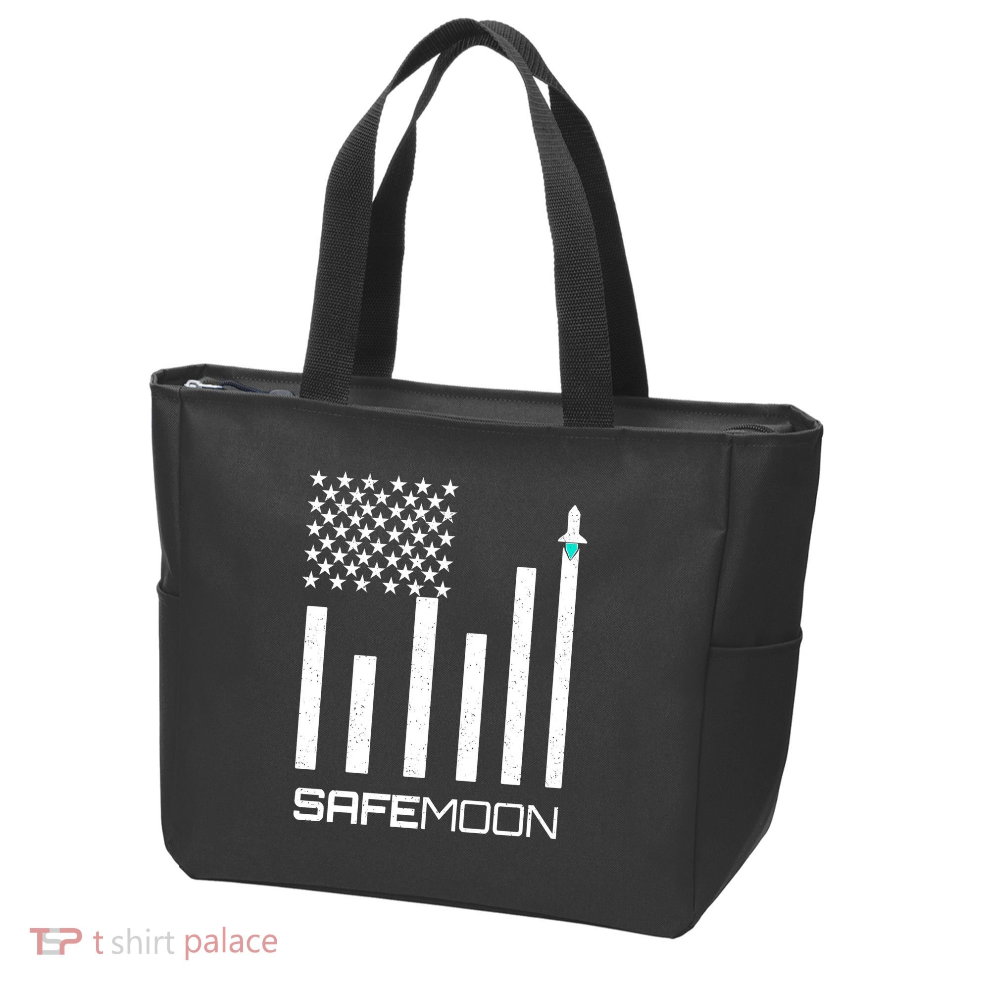 Safemoon To The Moon Crypto Blockchain Flag Tote Bag