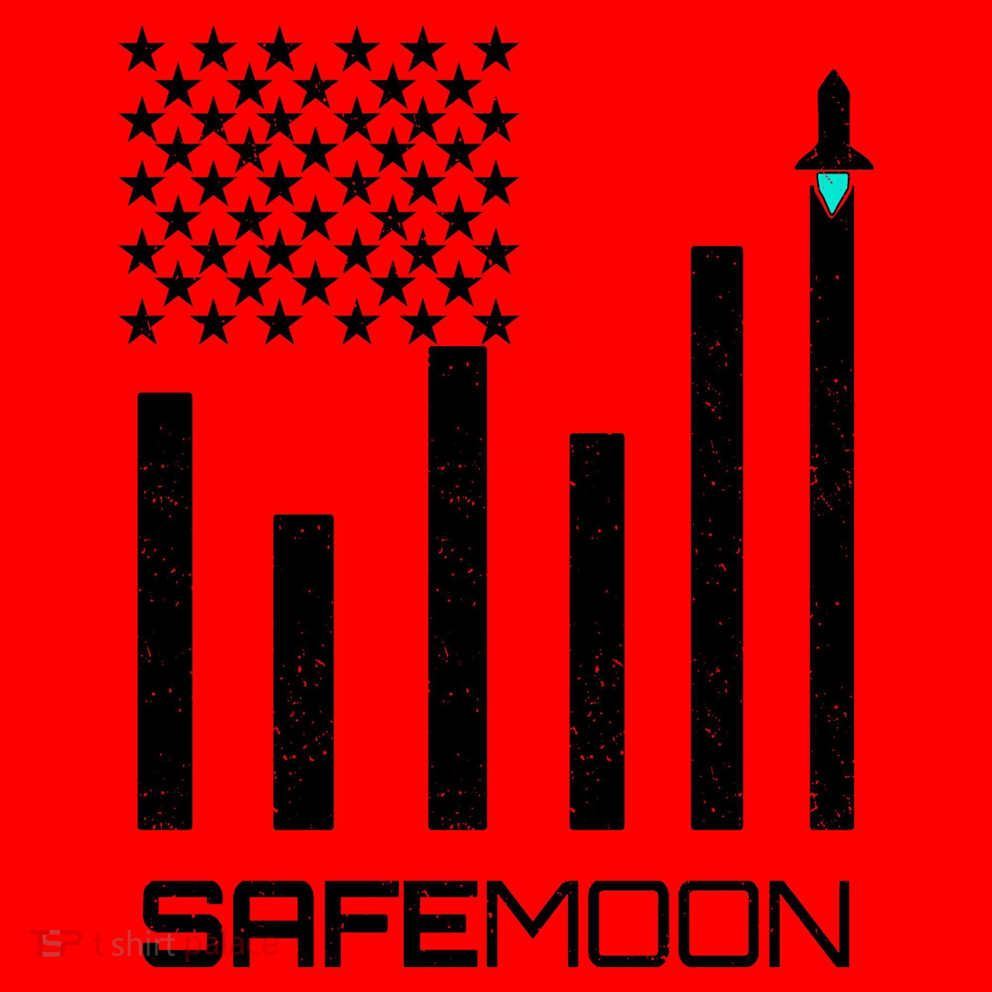 Safemoon To The Moon Crypto Blockchain Flag Santa Hat