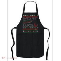 Safety First Drink With A Nurse Ugly Sweater Apron thumb 0