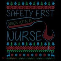 Safety First Drink With A Nurse Ugly Sweater Coffee Mug thumb 5