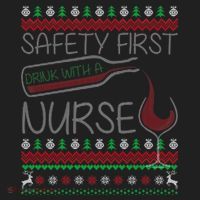 Safety First Drink With A Nurse Ugly Sweater Beanie thumb 2