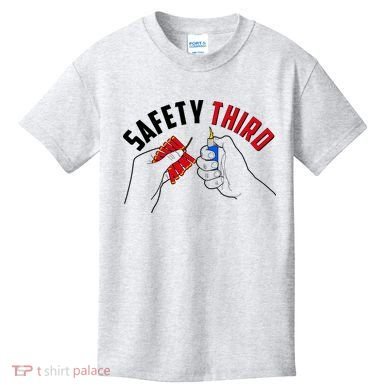 Safety Third Firecrackers Fourth of July Kids T-Shirt