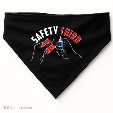 Safety Third Firecrackers Fourth of July USA-Made Doggie Bandana