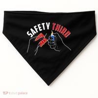 Safety Third Firecrackers Fourth of July USA-Made Doggie Bandana thumb 0