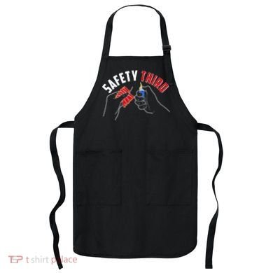 Safety Third Firecrackers Fourth of July Apron