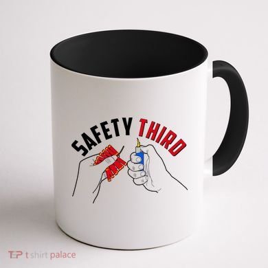 Safety Third Firecrackers Fourth of July Coffee Mug back