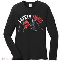 Safety Third Firecrackers Fourth of July Women's Long Sleeve Shirt thumb 0