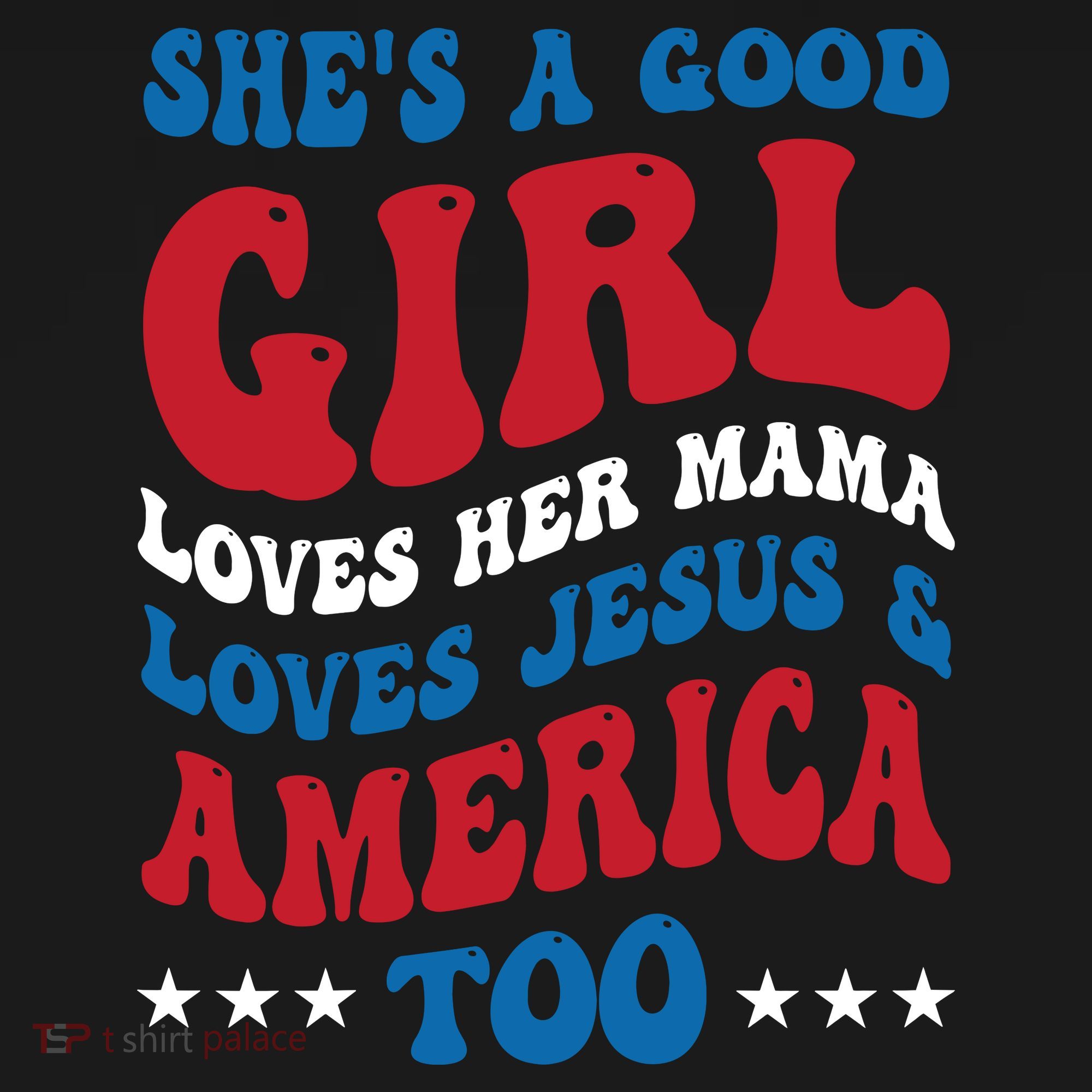 Shes A Good Girl Loves Her Mama Jesus & America Too Groovy Women's Hoodie