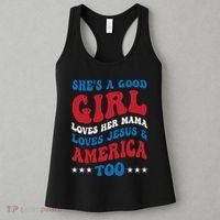 Shes A Good Girl Loves Her Mama Jesus & America Too Groovy Women's Tank Top thumb 3