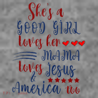 She's A Good Loves Her Mama Loves Jesus & America Too Toddler Hoodie thumb 2