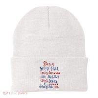 She's A Good Loves Her Mama Loves Jesus & America Too Beanie thumb 0