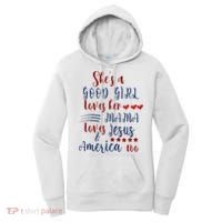 She's A Good Loves Her Mama Loves Jesus & America Too Women's Hoodie thumb 0