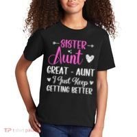 Sister aunt great aunt i just keep getting better new auntie Kids T-Shirt thumb 2