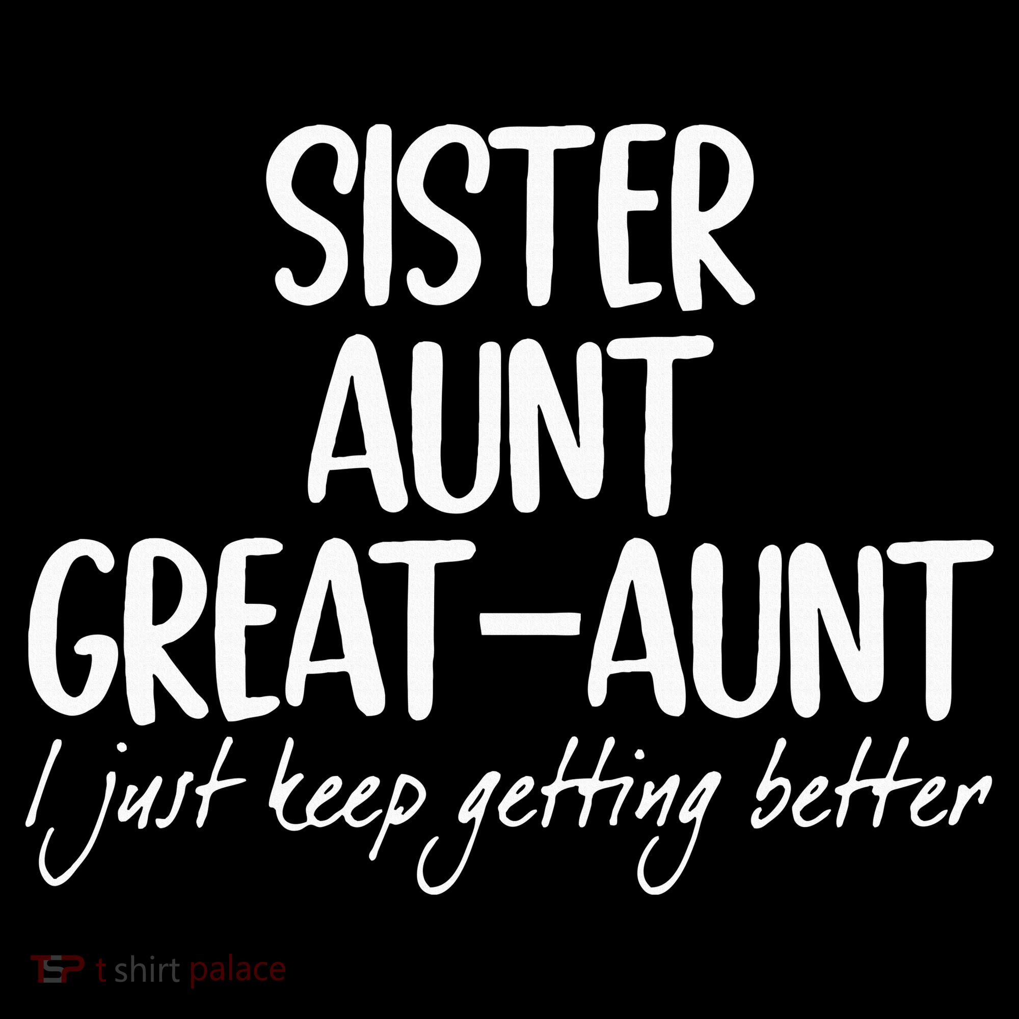 sister aunt greataunt i just keep getting better Women's Tri-Blend 3/4-Sleeve Raglan Shirt
