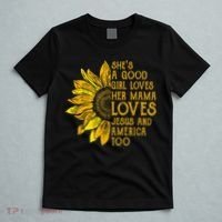 She's a good girl loves her mama jesus and america too US T-Shirt thumb 5