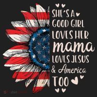 She's A Good Girl Loves Her Mama Jesus America Too Beanie thumb 2
