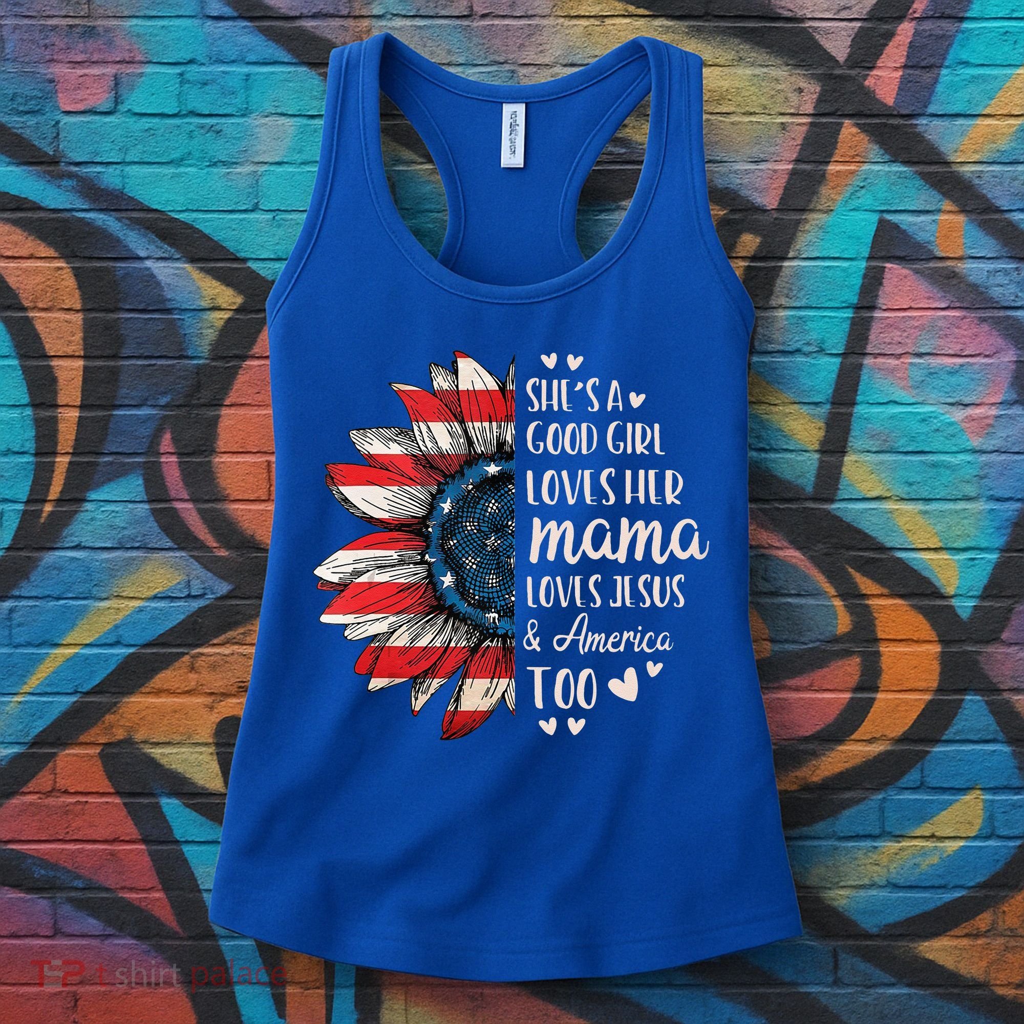 She's A Good Girl Loves Her Mama Jesus America Too Women's Tank Top
