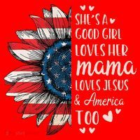 She's A Good Girl Loves Her Mama Jesus America Too Santa Hat thumb 1