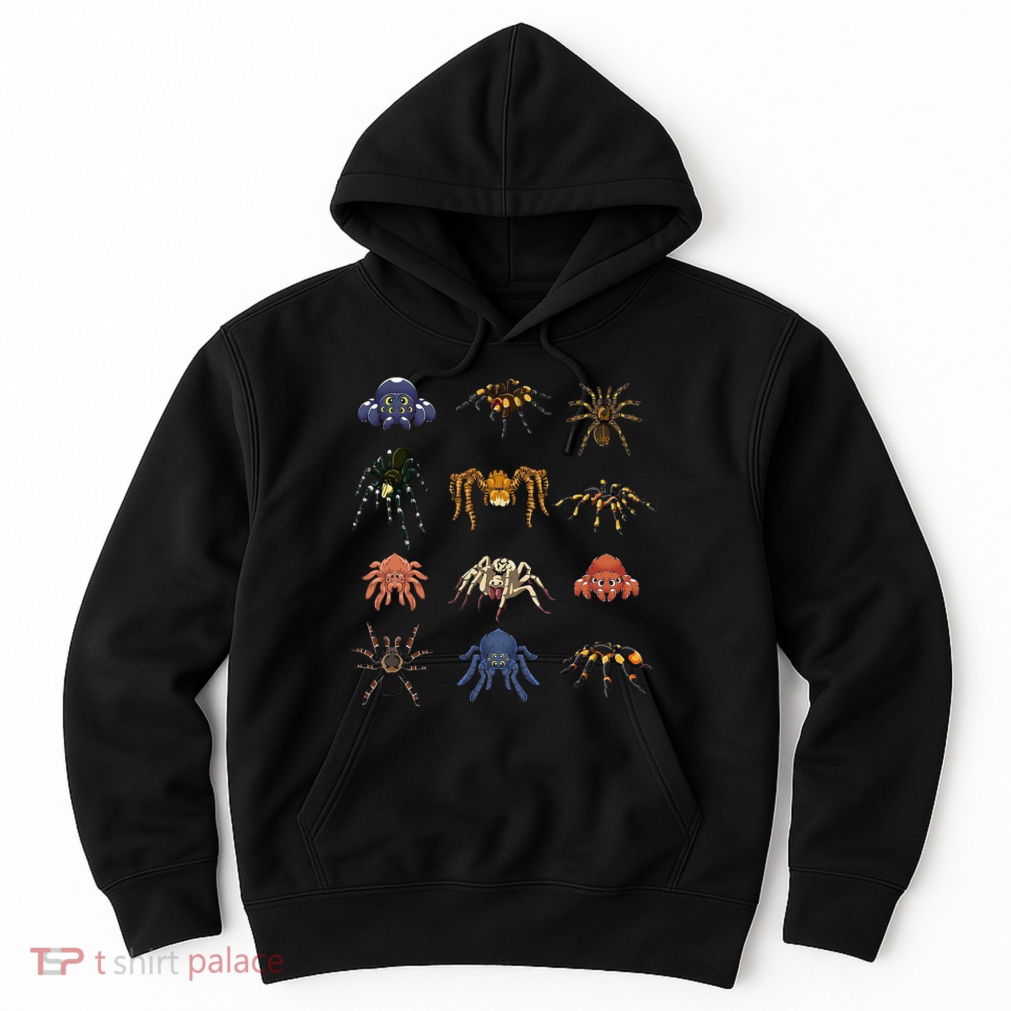 Spider Animal Gifts Black Short Sleeve  Tarantula Arthropod Spider For Arachnid Hoodie