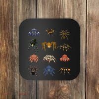 Spider Animal Gifts Black Short Sleeve  Tarantula Arthropod Spider For Arachnid Coaster thumb 0