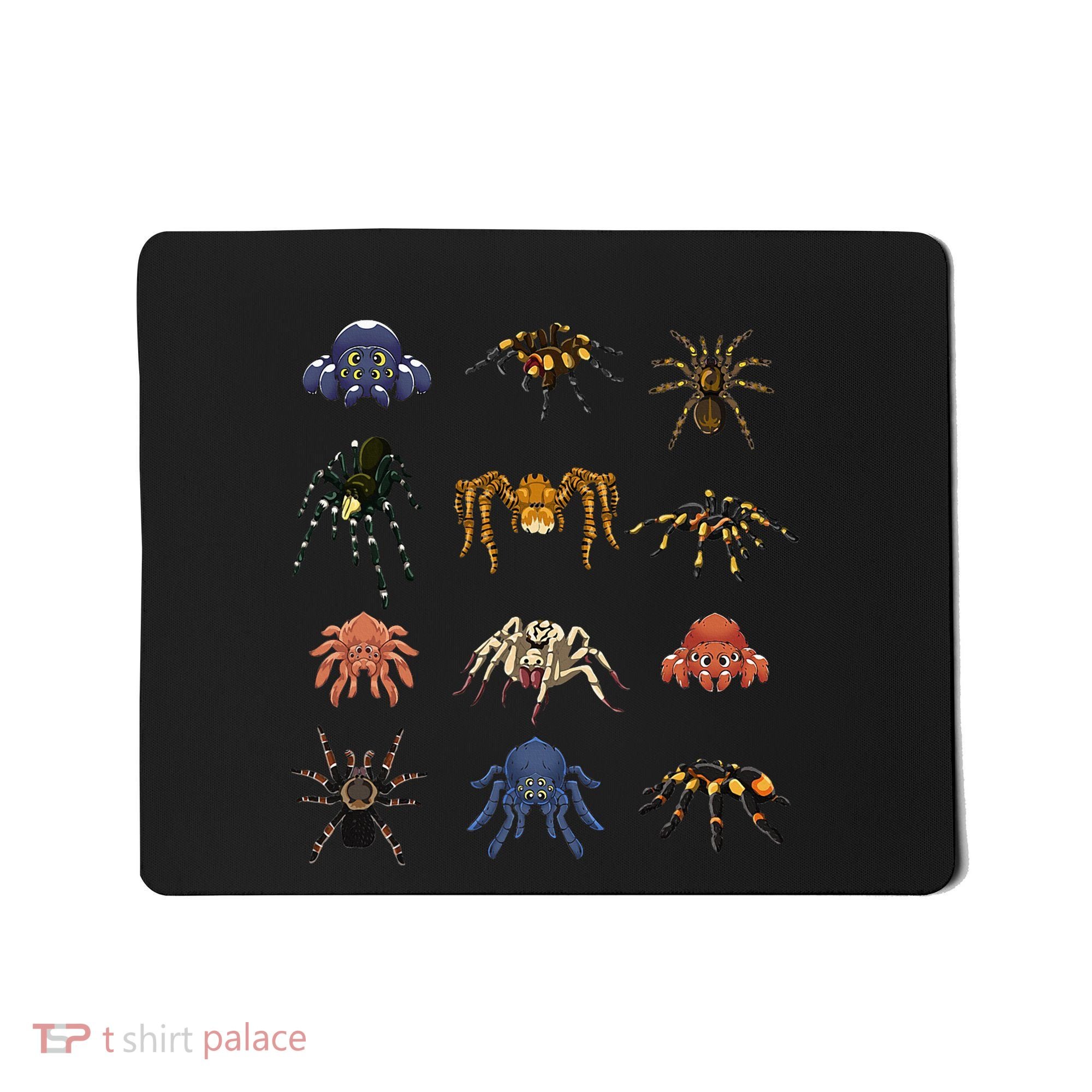 Spider Animal Gifts Black Short Sleeve  Tarantula Arthropod Spider For Arachnid Mousepad