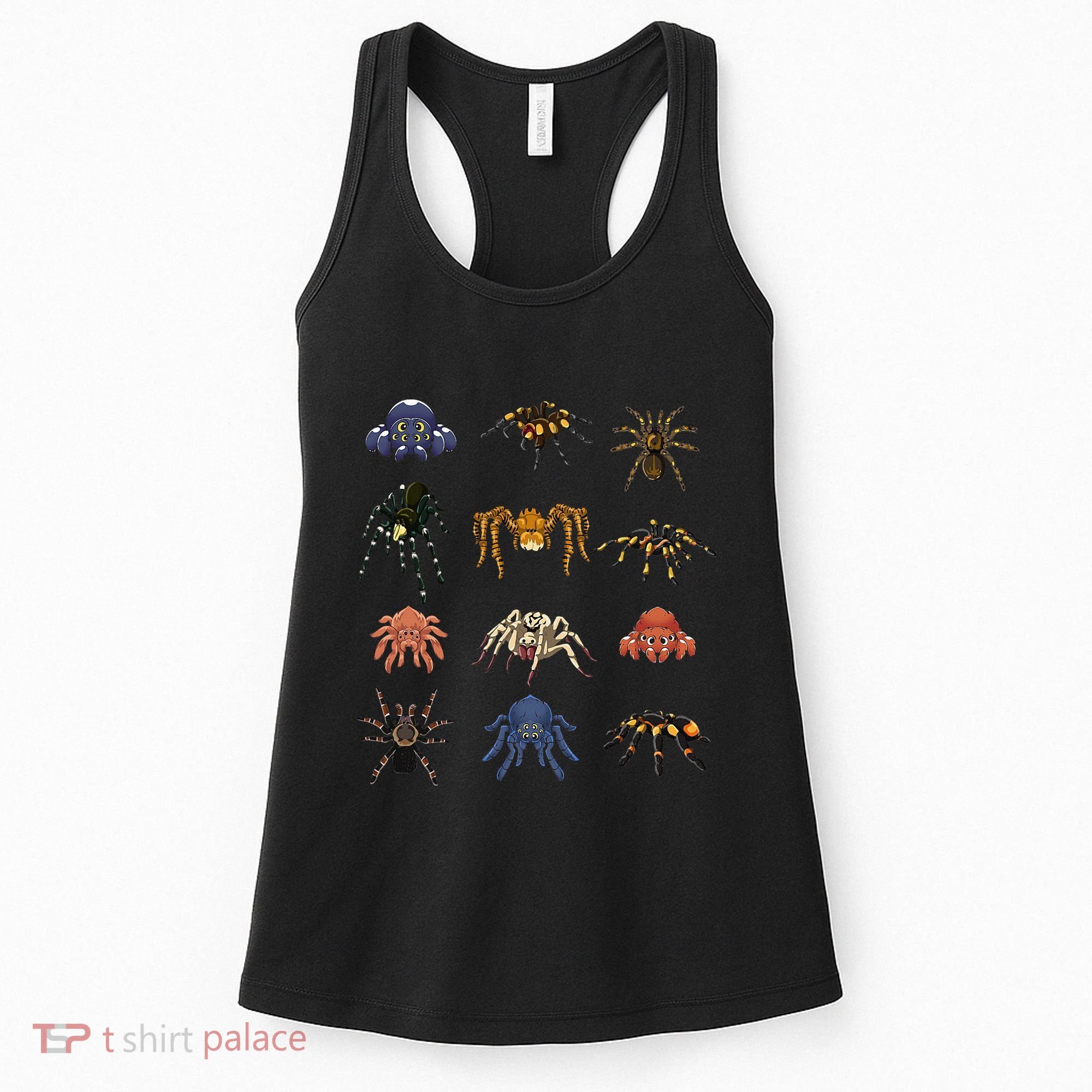 Spider Animal Gifts Black Short Sleeve  Tarantula Arthropod Spider For Arachnid Women's Tank Top