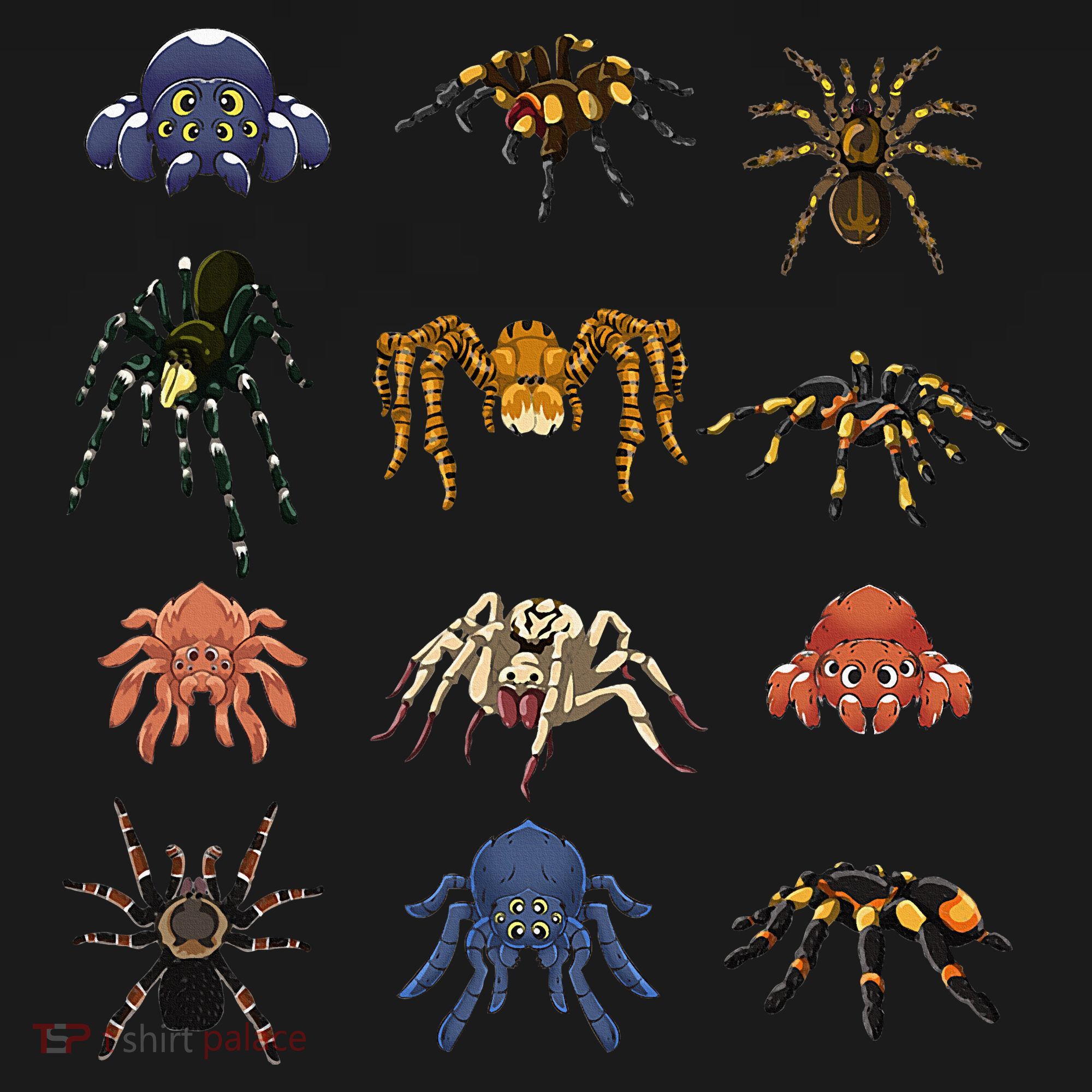 Spider Animal Gifts Black Short Sleeve  Tarantula Arthropod Spider For Arachnid Visor