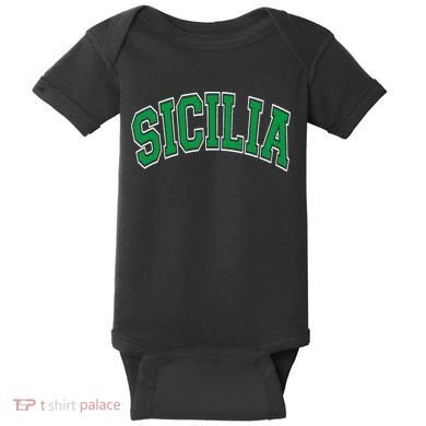 Sicilia Arched Green Baby Bodysuit