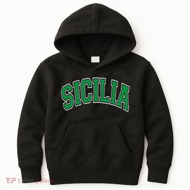 Sicilia Arched Green Kids Hoodie