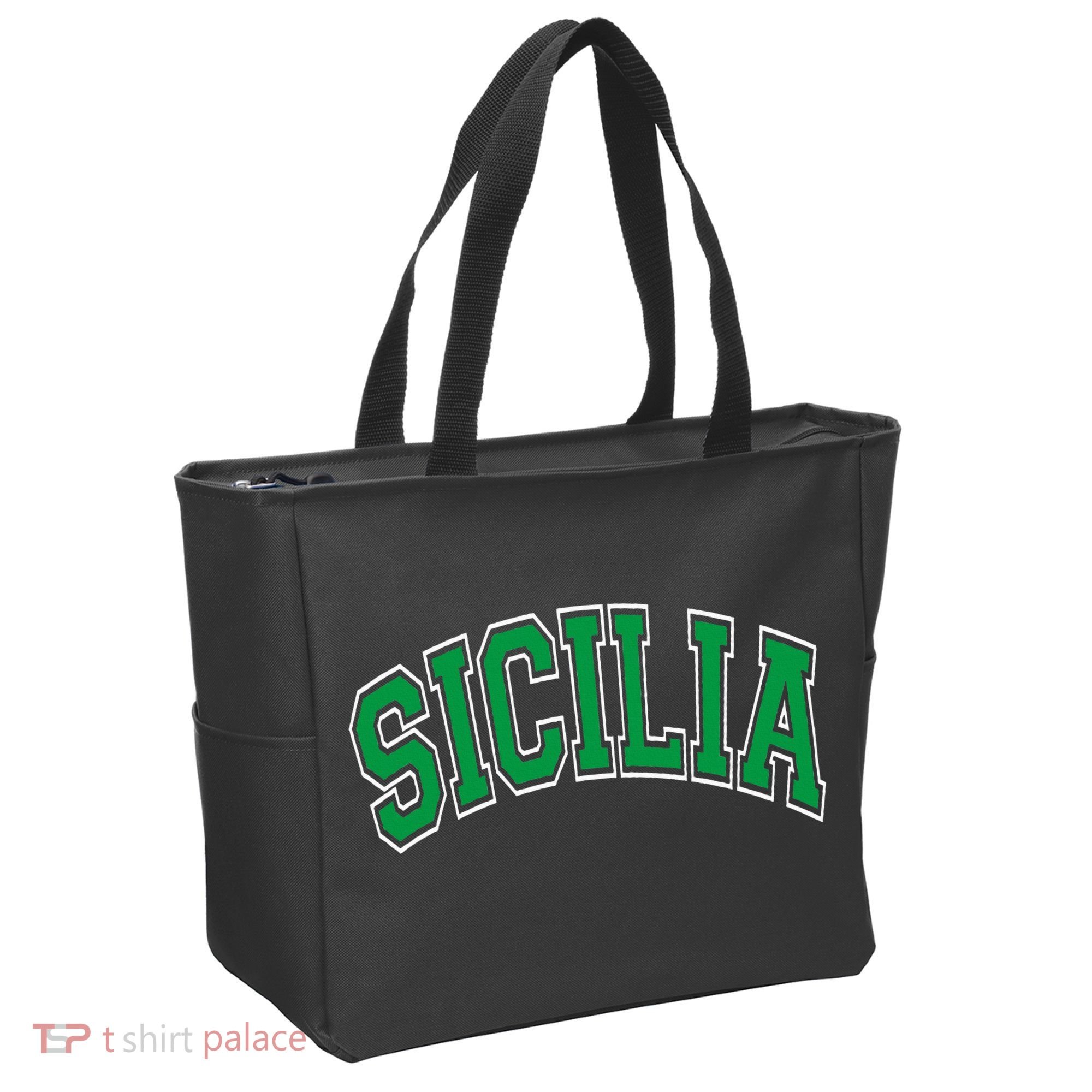 Sicilia Arched Green Tote Bag