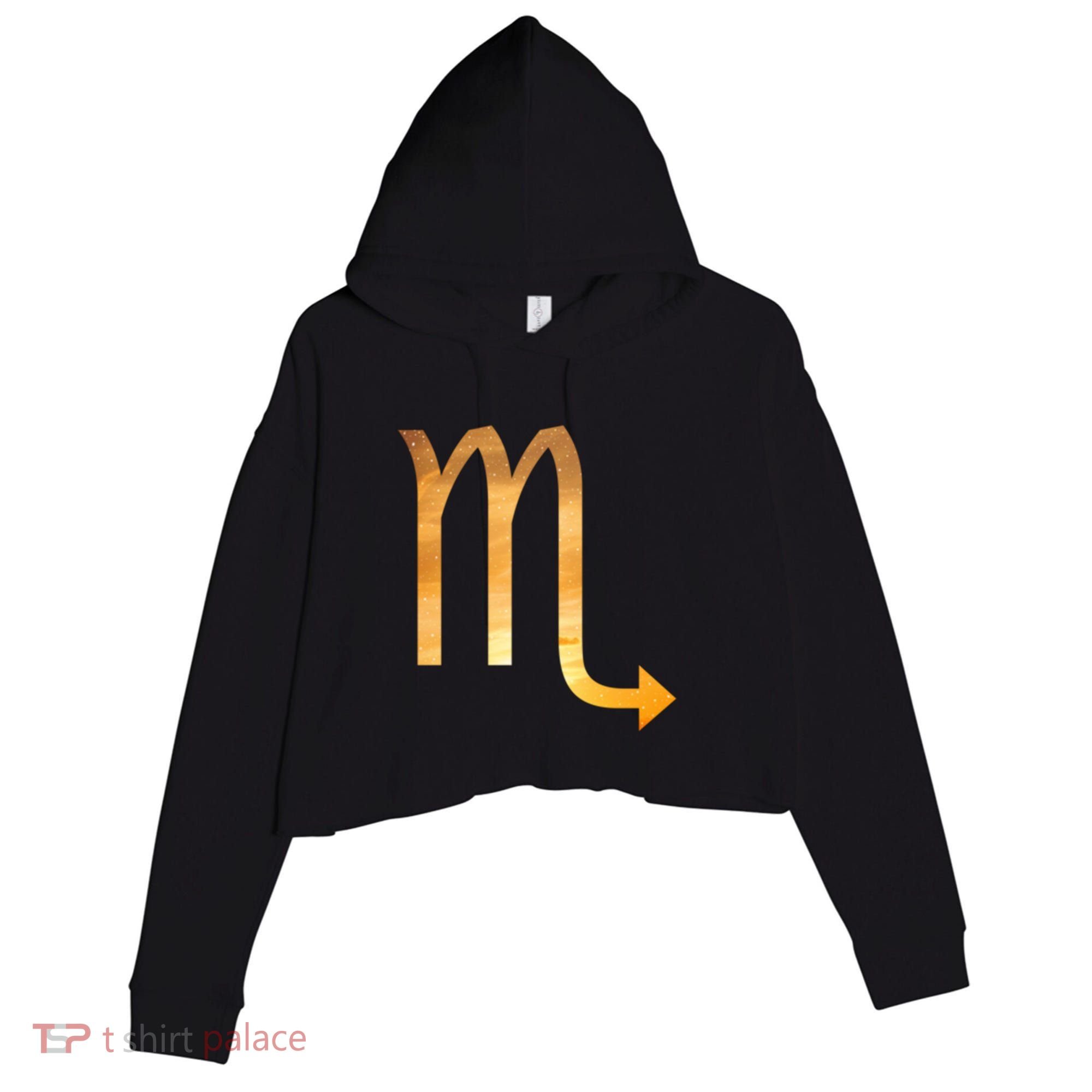 Scorpio Astrology Gift Bohemian October November Birthday Cute Gift Crop Fleece Hoodie