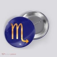 Scorpio Astrology Gift Bohemian October November Birthday Cute Gift Button thumb 0