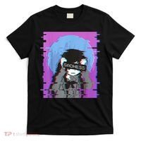 Sad Anime Girl Japanese Aesthetic Vaporwave Anime Otaku T-Shirt thumb 0