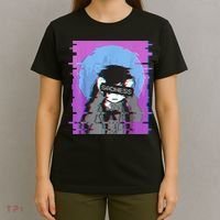 Sad Anime Girl Japanese Aesthetic Vaporwave Anime Otaku T-Shirt thumb 4