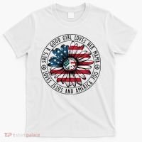 Shes A Good Girl Loves Her Mama Loves Jesus And America T-Shirt thumb 0