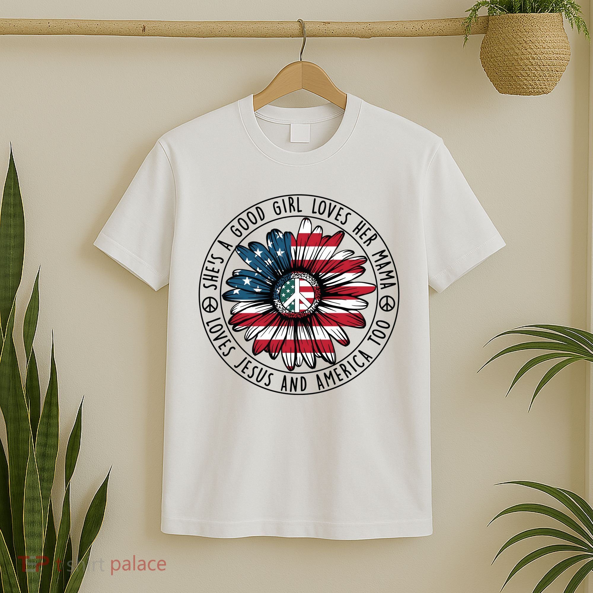 Shes A Good Girl Loves Her Mama Loves Jesus And America T-Shirt
