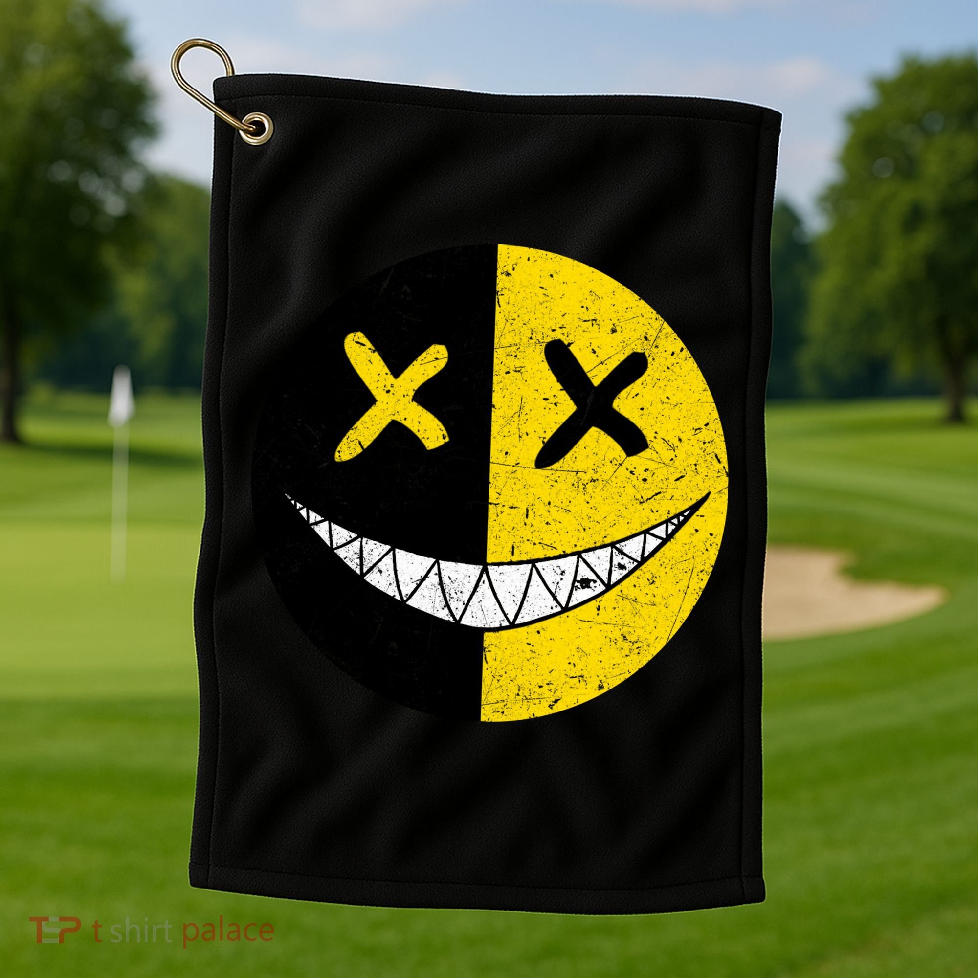 Street Abstract Graffiti Smile X Face Golf Towel