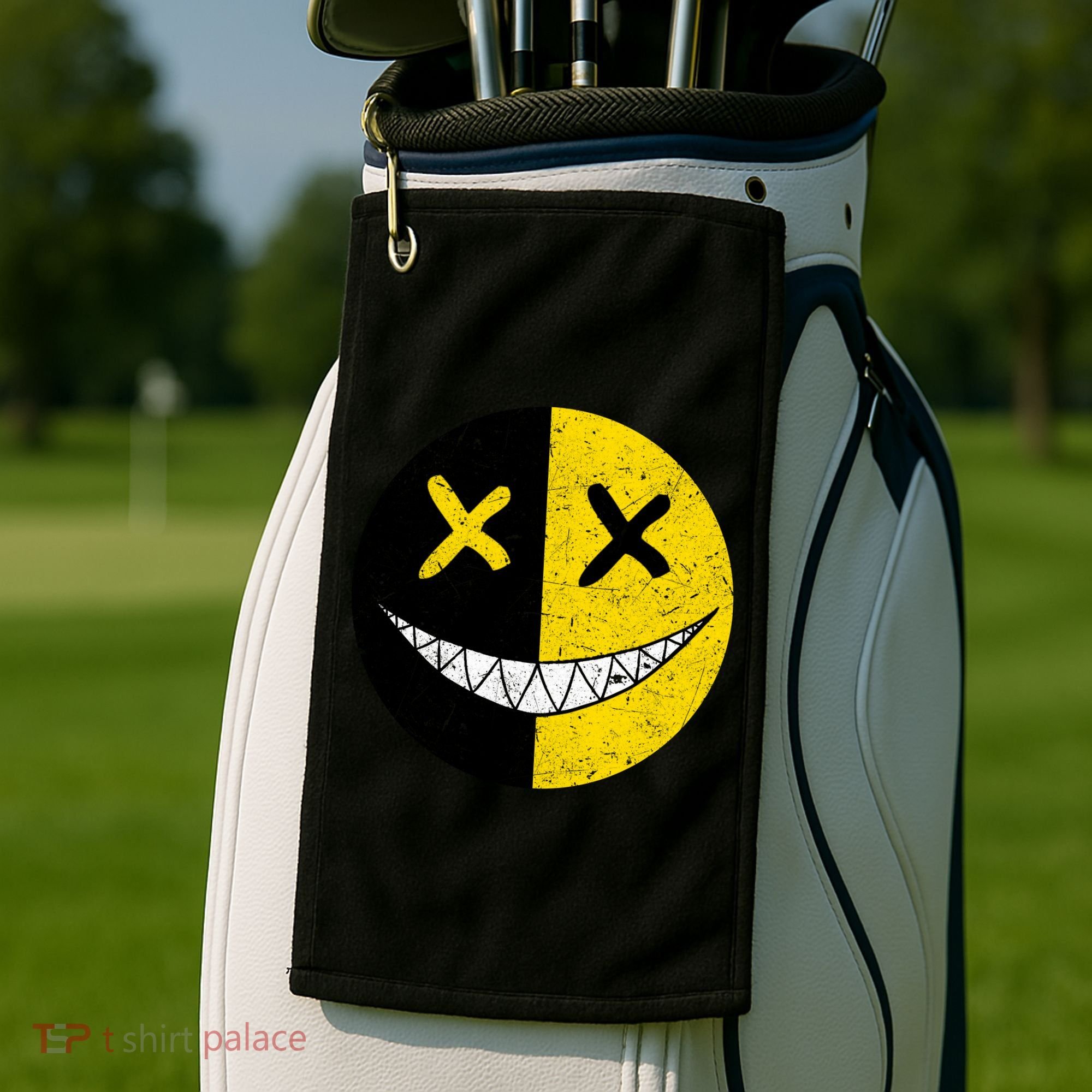 Street Abstract Graffiti Smile X Face Golf Towel