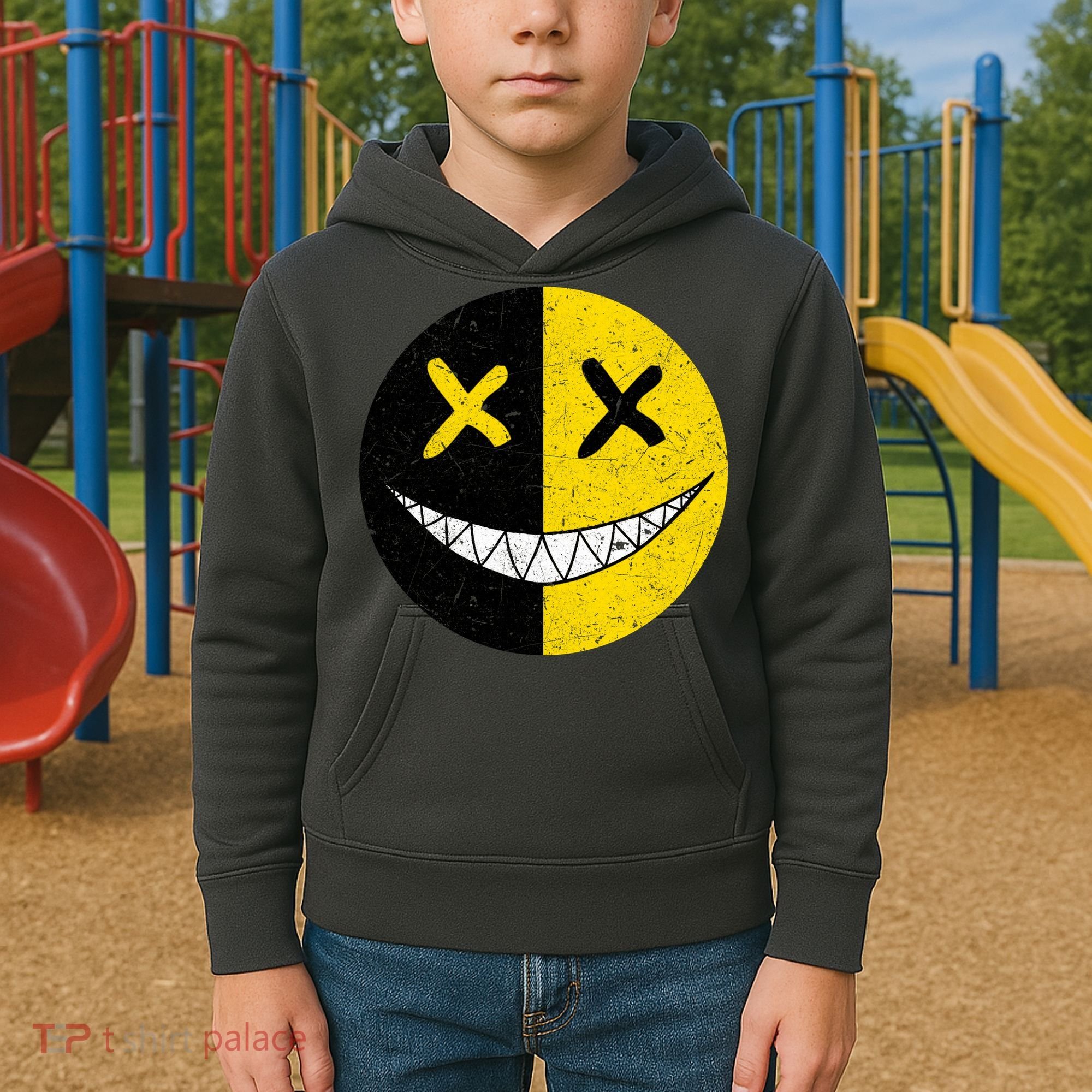 Street Abstract Graffiti Smile X Face Kids Hoodie