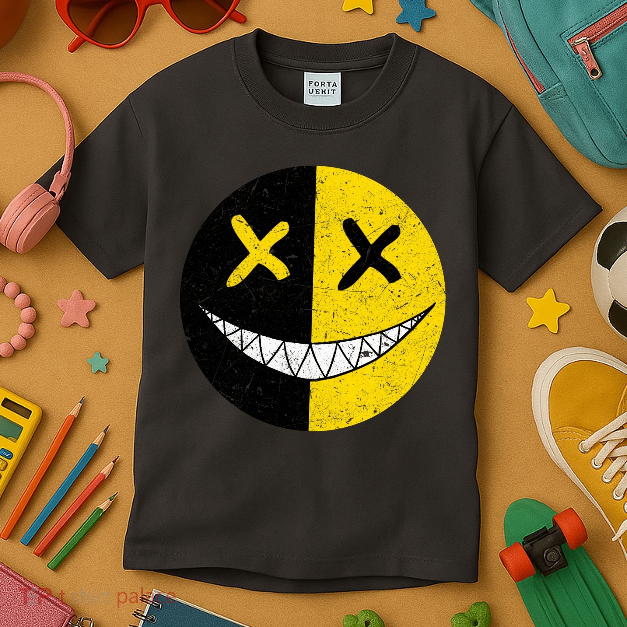 Street Abstract Graffiti Smile X Face Kids T-Shirt