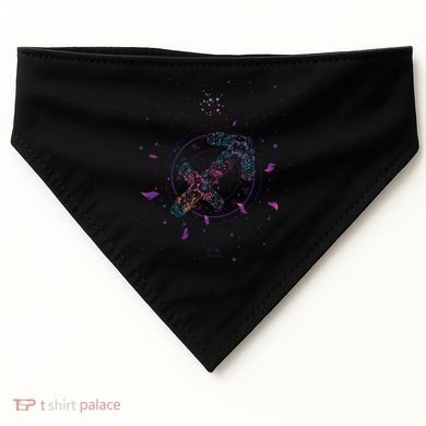 Sagittarius Floral Zodiac USA-Made Doggie Bandana