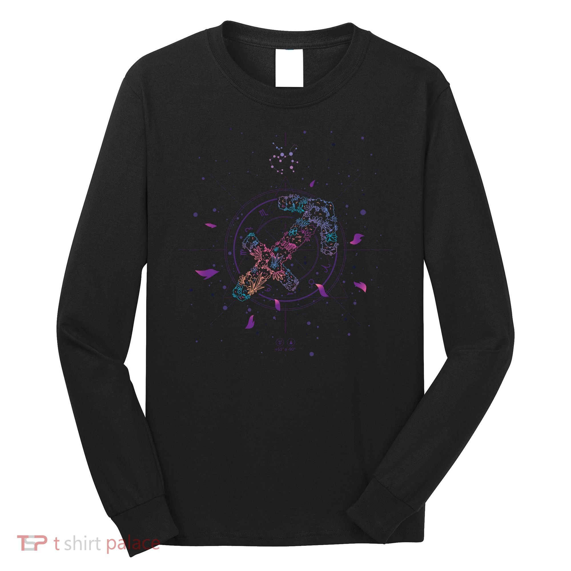 Sagittarius Floral Zodiac Long Sleeve Shirt