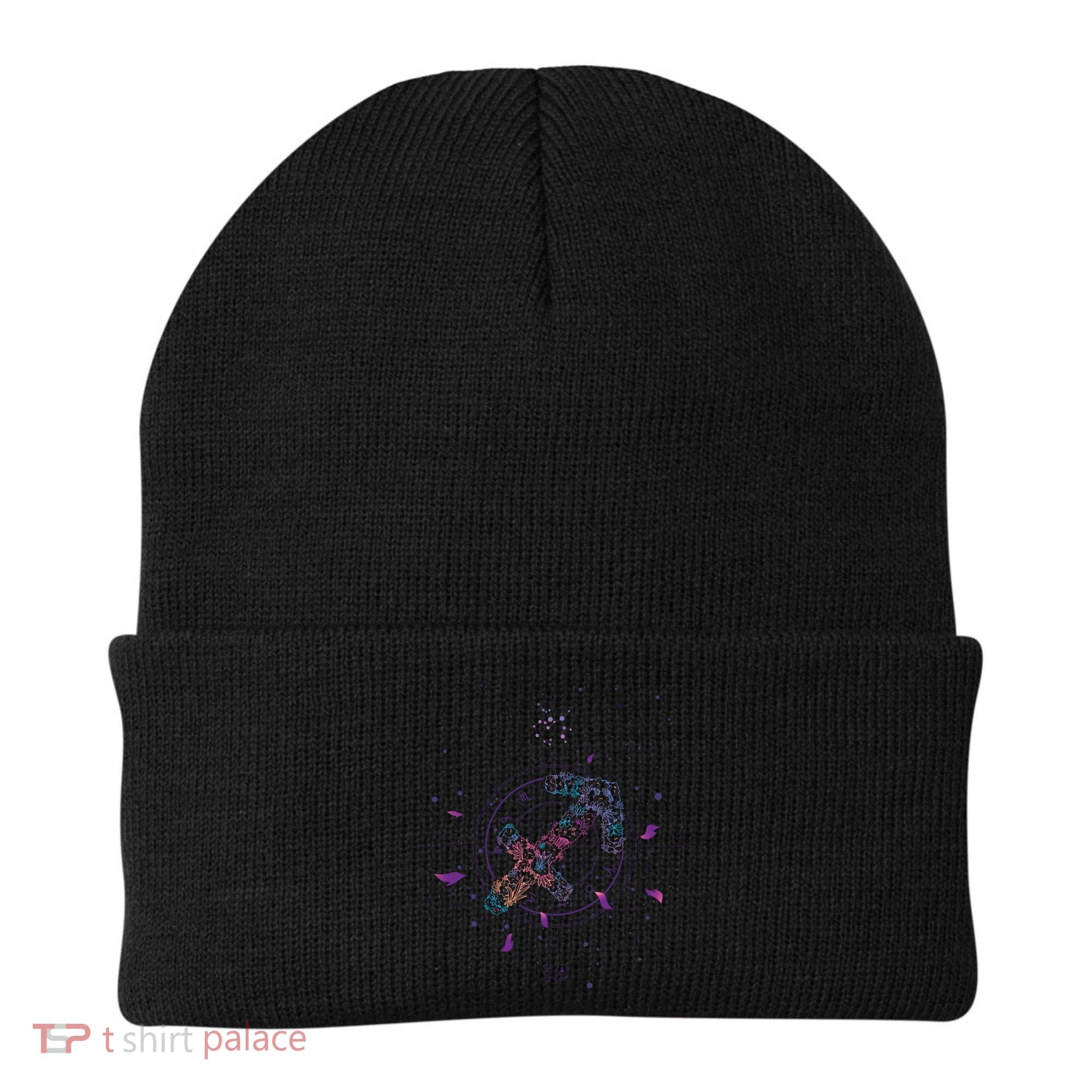 Sagittarius Floral Zodiac Beanie
