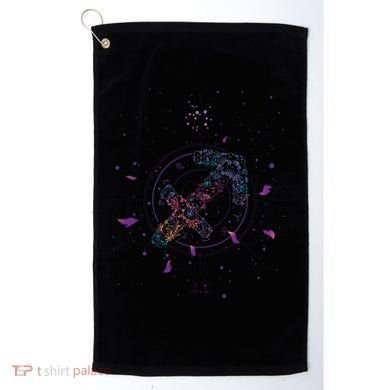 Sagittarius Floral Zodiac Golf Towel